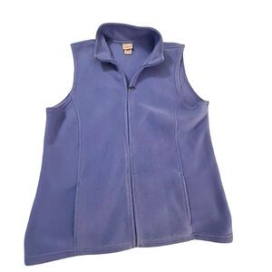 LL Bean Vintage Lavender Fleece Vest Women’s Large